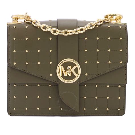 michael kors 32s2ggrc5y|Greenwich Small Studded Quilted Crossbody Bag .